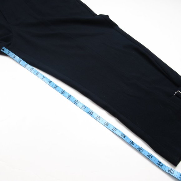 Anthropologie Maeve Pleated Capri Pants Navy Blue - Size 14 - Picture 7 of 10